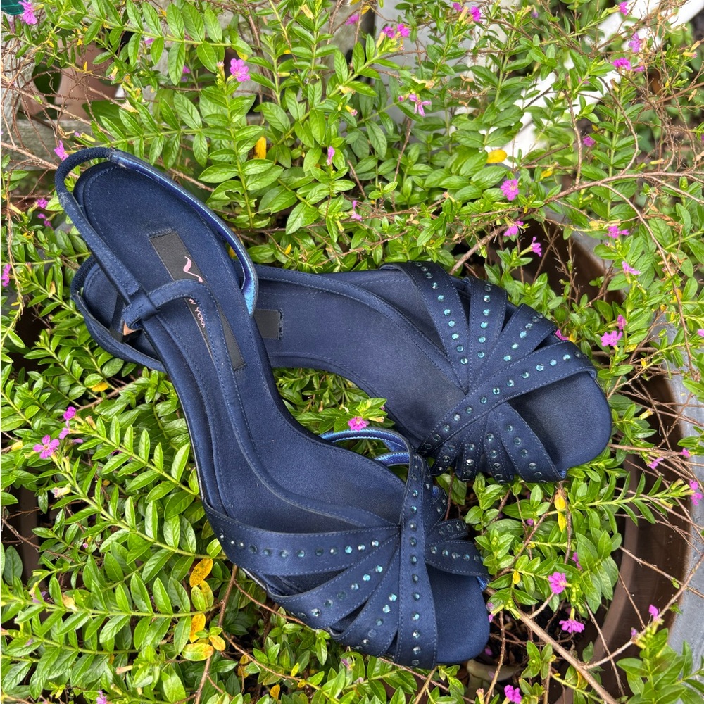 Nina Elegant Navy Women’s Kitten Heels